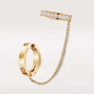 Bông tai Cartier Love single earrings, multiwear, half-paved